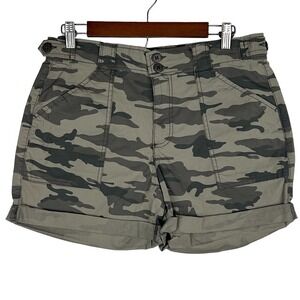SANCTUARY CUFFED MID-RISE RENEGADE SHORTS IN CAMO NWT WOMEN'S SIZE MEDIUM